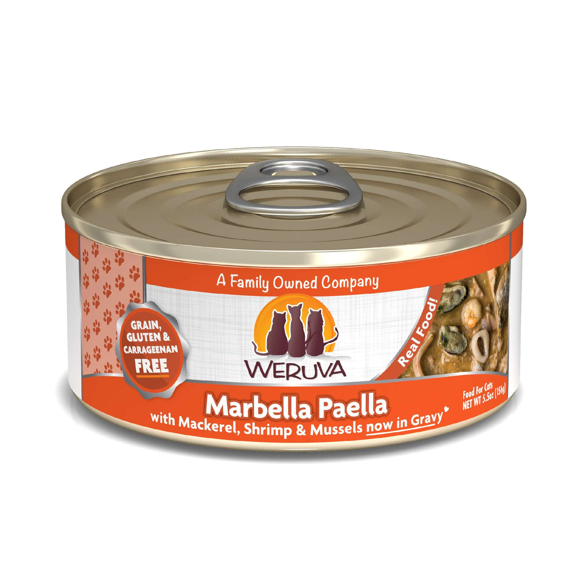 Weruva Marbella Paella with Mackerel, Shrimp &amp; Mussels Canned Cat Food