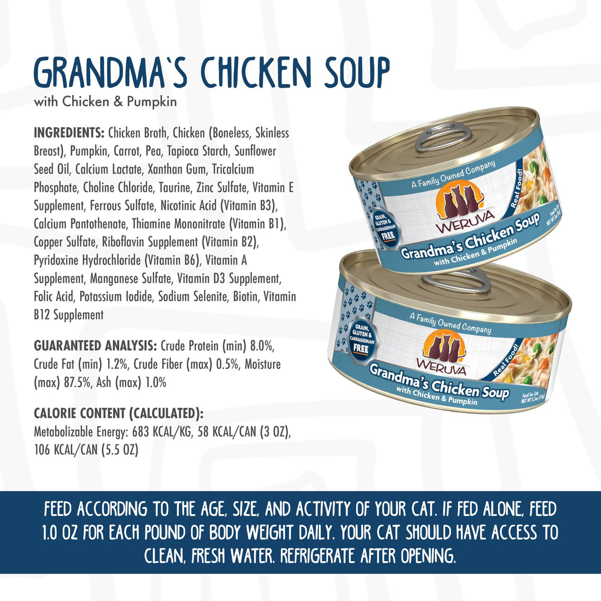 Weruva Grandma&#39;s Chicken Soup Chicken &amp; Pumpkin Canned Cat Food