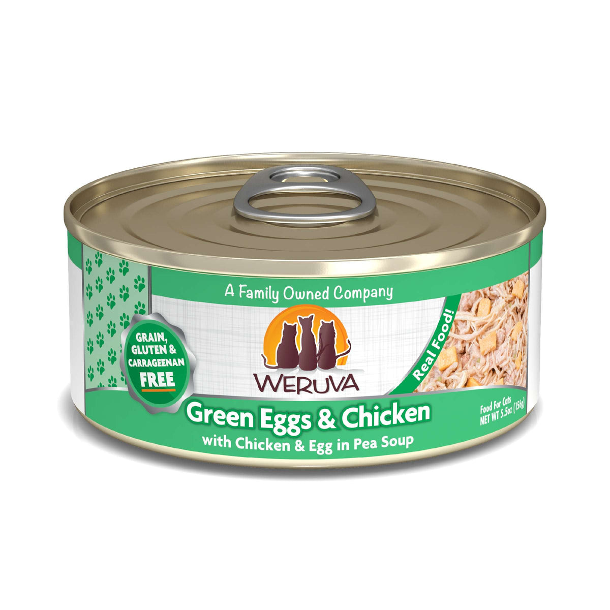 Weruva Green Eggs &amp; Chicken with Chicken &amp; Egg in Pea Soup Canned Cat Food
