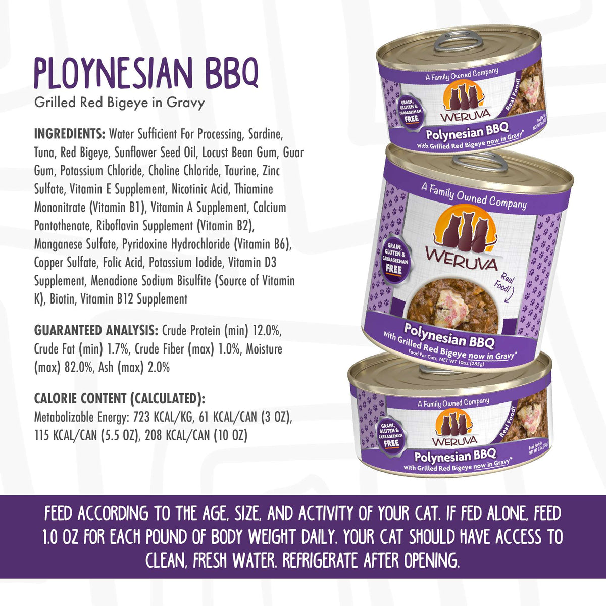 Weruva Polynesian BBQ with Grilled Red Bigeye Canned Cat Food