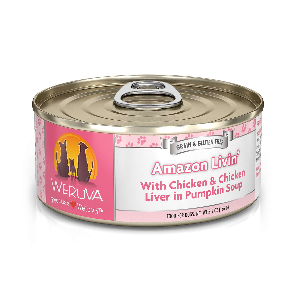 Weruva Amazon Livin&#39; Chicken &amp; Chicken Liver in Pumpkin Soup Canned Dog Food