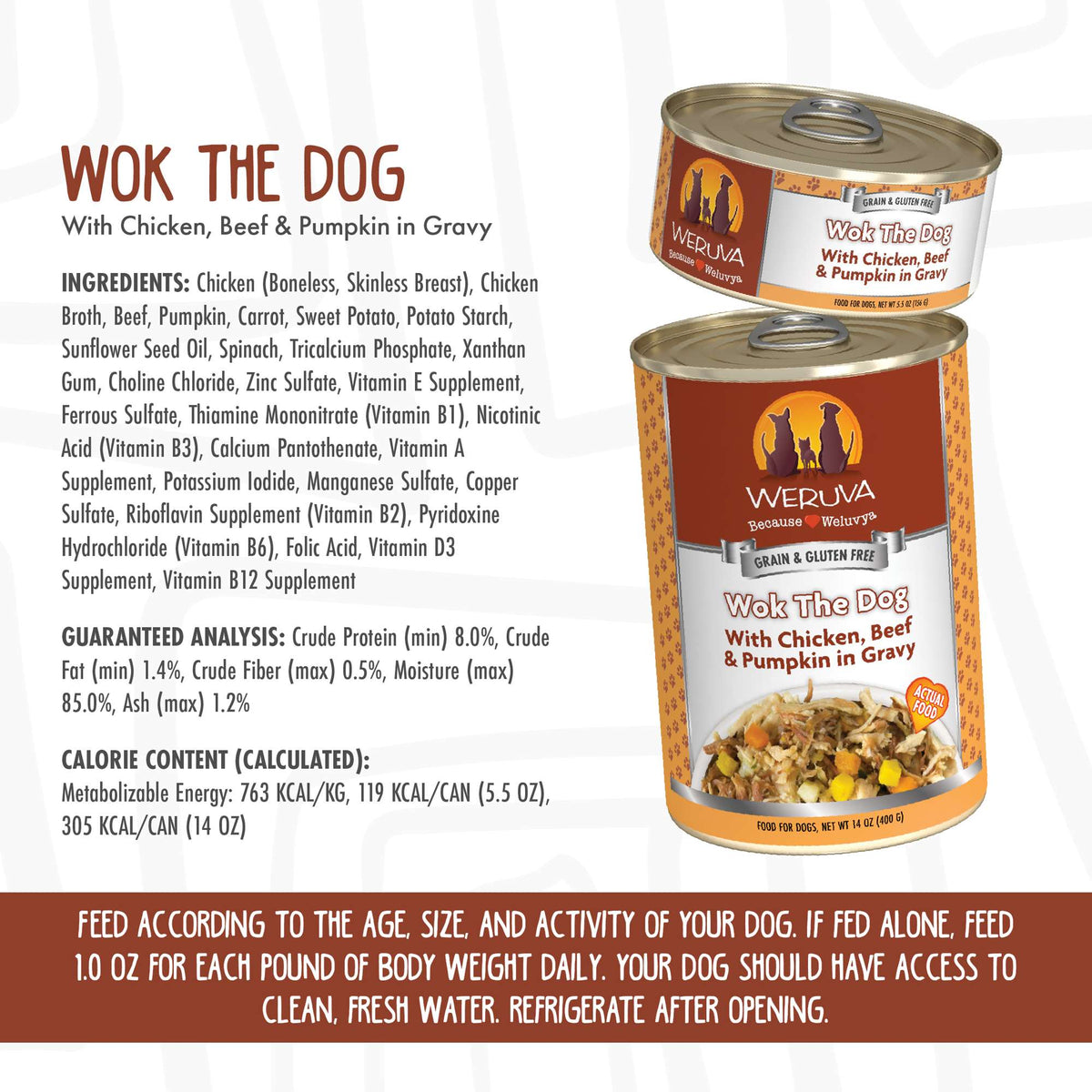 Weruva Wok The Dog with Chicken, Beef &amp; Pumpkin Canned Dog Food