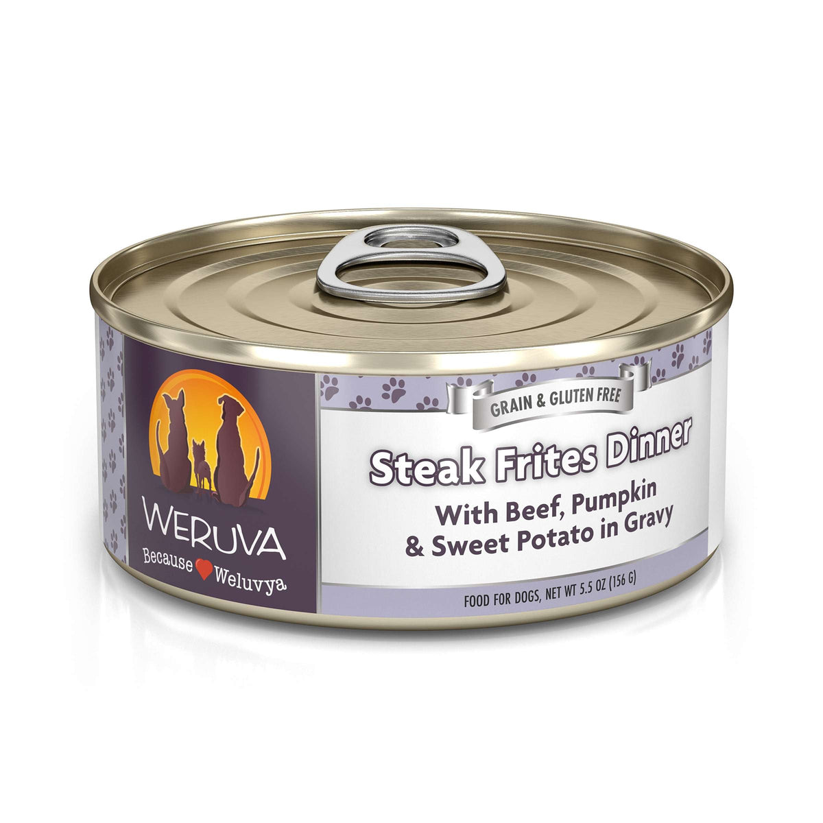 Weruva Steak Frites Dinner with Beef, Pumpkin &amp; Sweet Potato Canned Dog Food