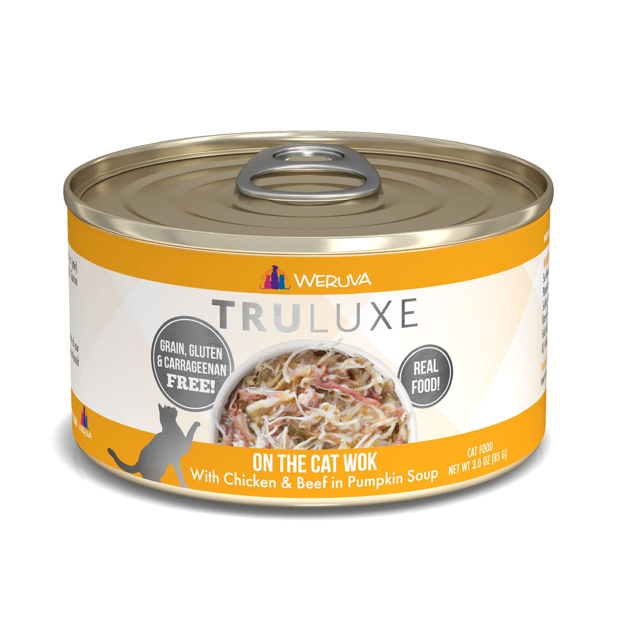 TruLuxe On The Cat Wok Chicken &amp; Beef in Pumpkin Soup Canned Cat Food