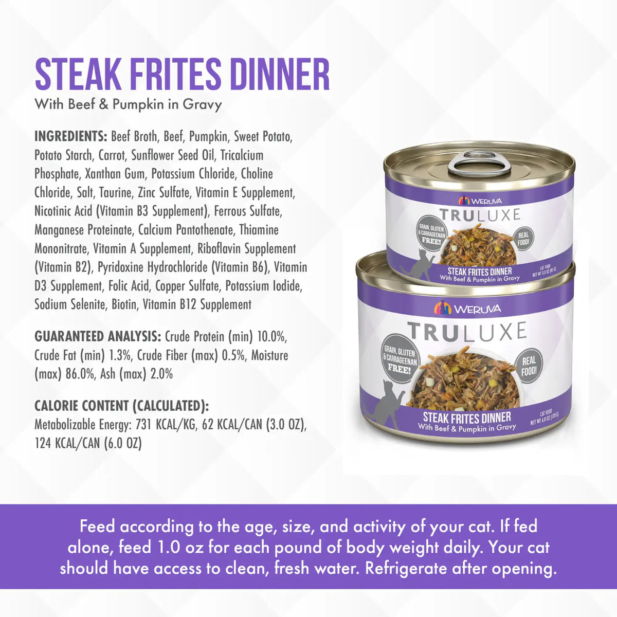 TruLuxe Steak Frites Dinner Beef &amp; Pumpkin Canned Cat Food