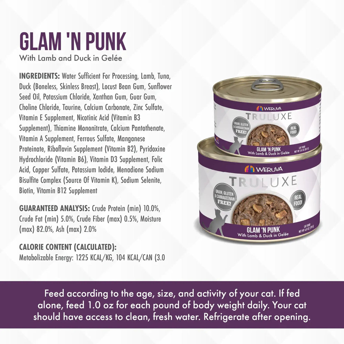 TruLuxe Glam &#39;N Punk Lamb &amp; Duck Canned Cat Food