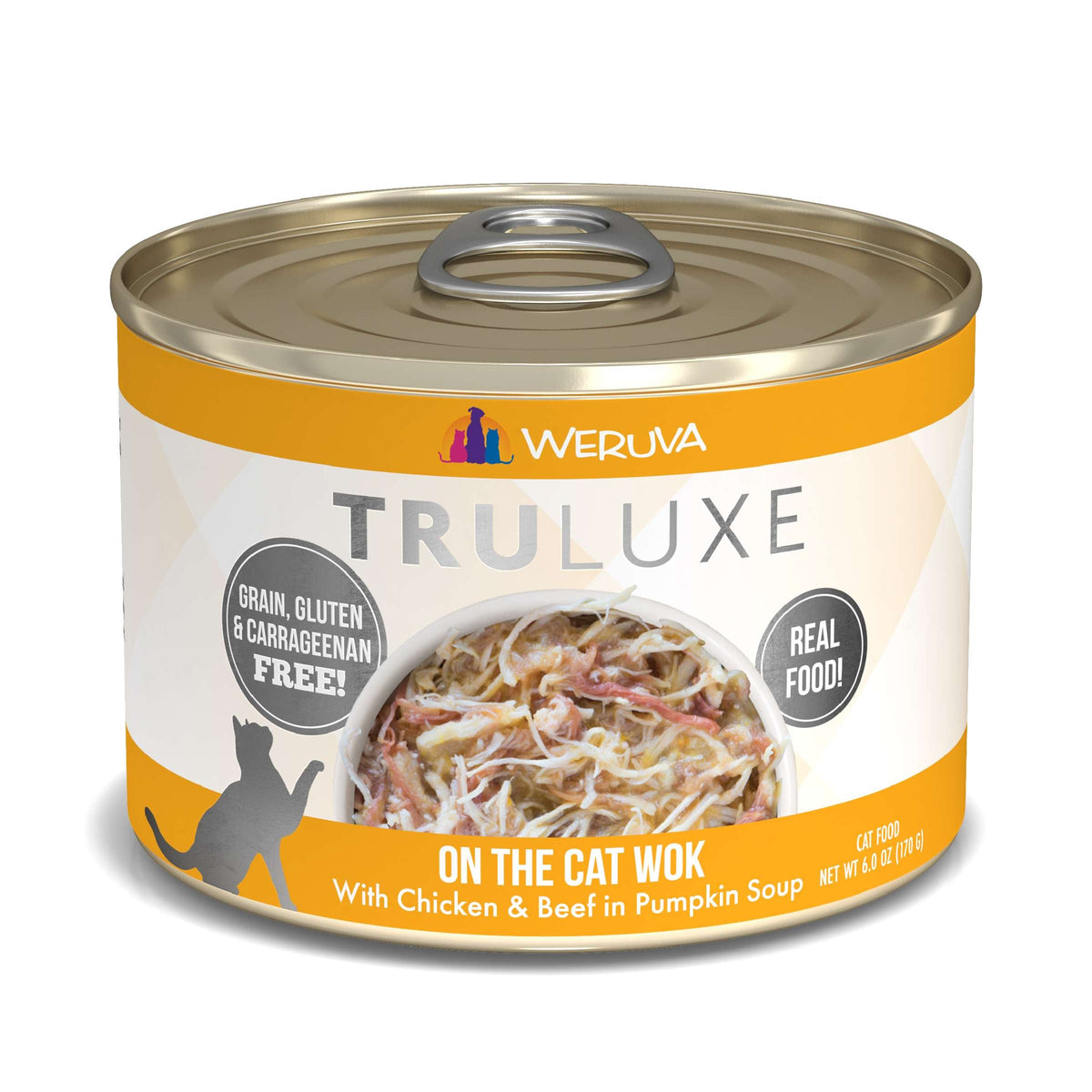 TruLuxe On The Cat Wok Chicken &amp; Beef in Pumpkin Soup Canned Cat Food