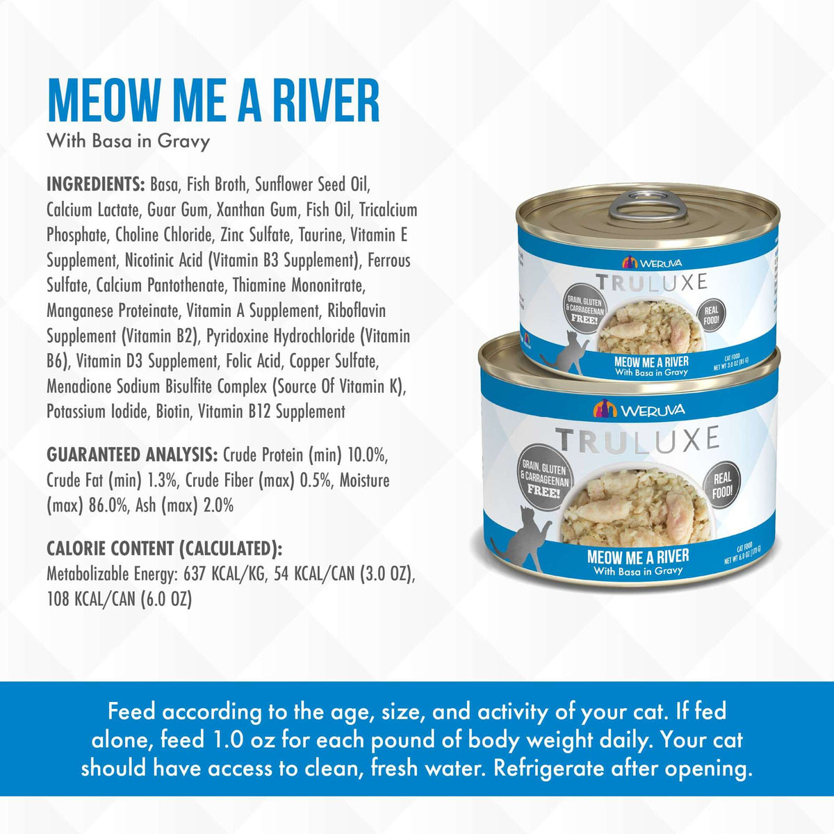 TruLuxe Meow Me A River Basa in Gravy Canned Cat Food