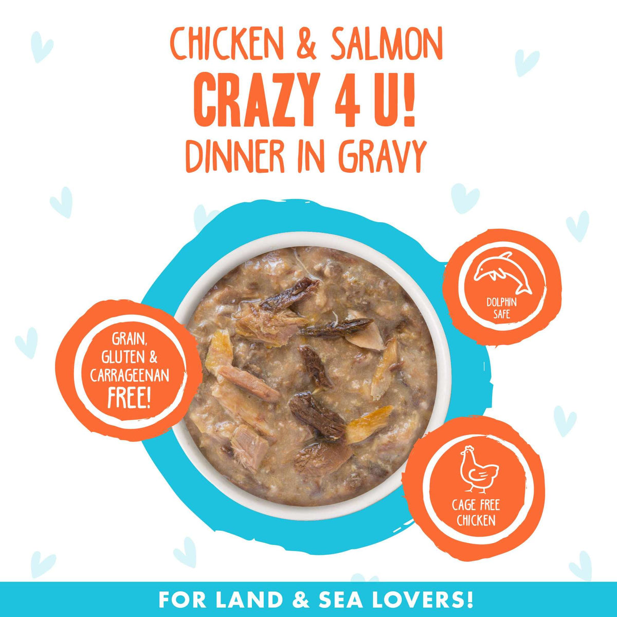 BFF OMG Gravy! Crazy 4 U! Chicken &amp; Salmon Canned Cat Food