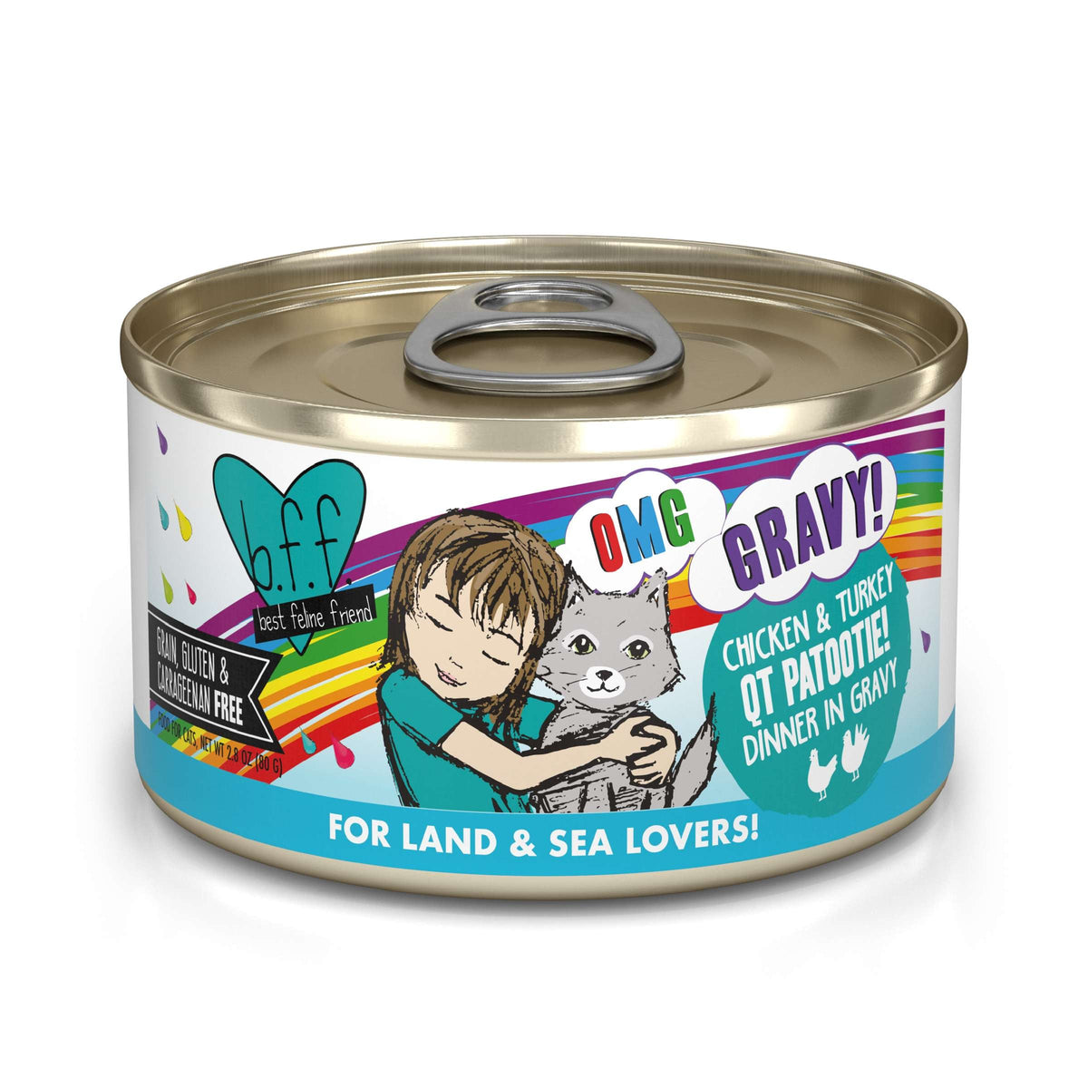 BFF OMG Gravy! QT Patootie! Chicken &amp; Turkey Canned Cat Food