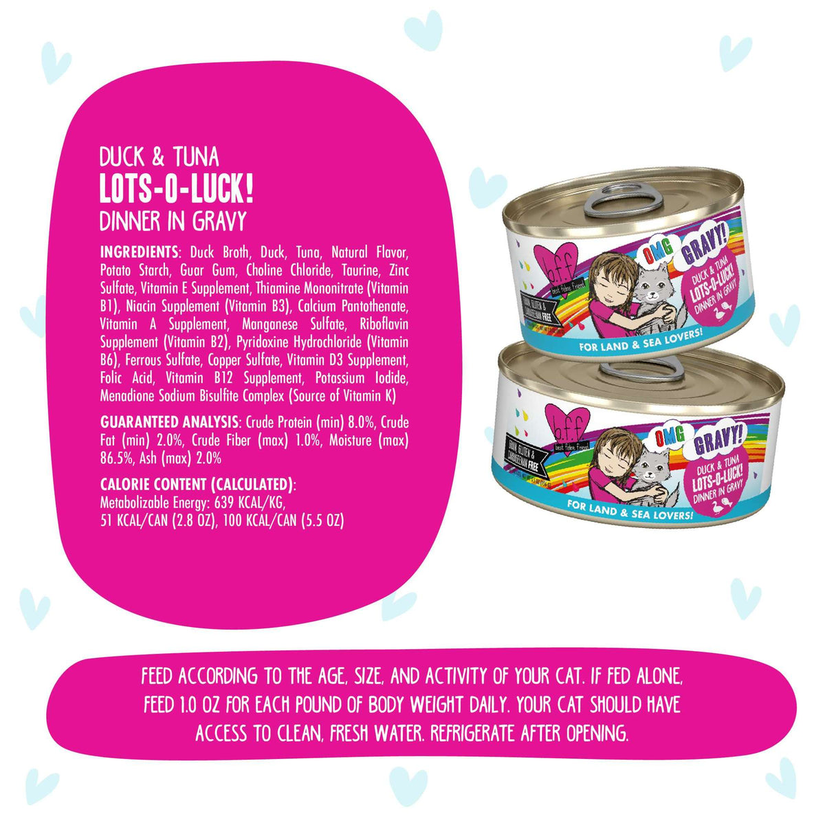 BFF OMG Gravy! Lots-O-Luck! Duck &amp; Tuna Canned Cat Food
