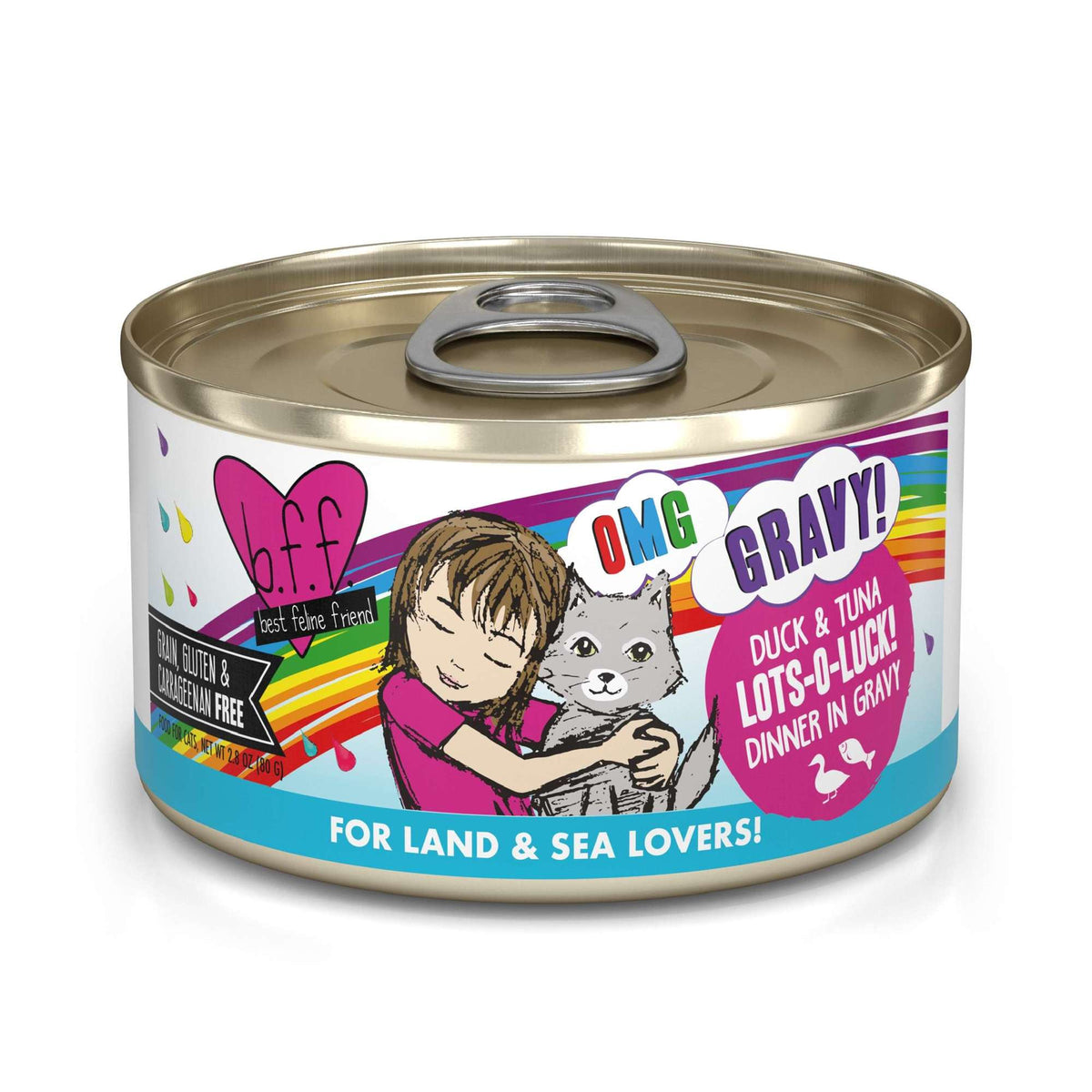 BFF OMG Gravy! Lots-O-Luck! Duck &amp; Tuna Canned Cat Food