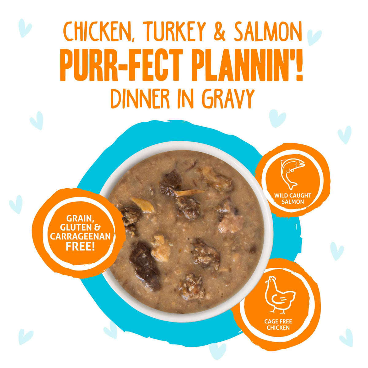 BFF OMG Gravy! Purr-fe Count Plannin&#39; Chicken, Turkey &amp; Salmon Cat Food Pouch