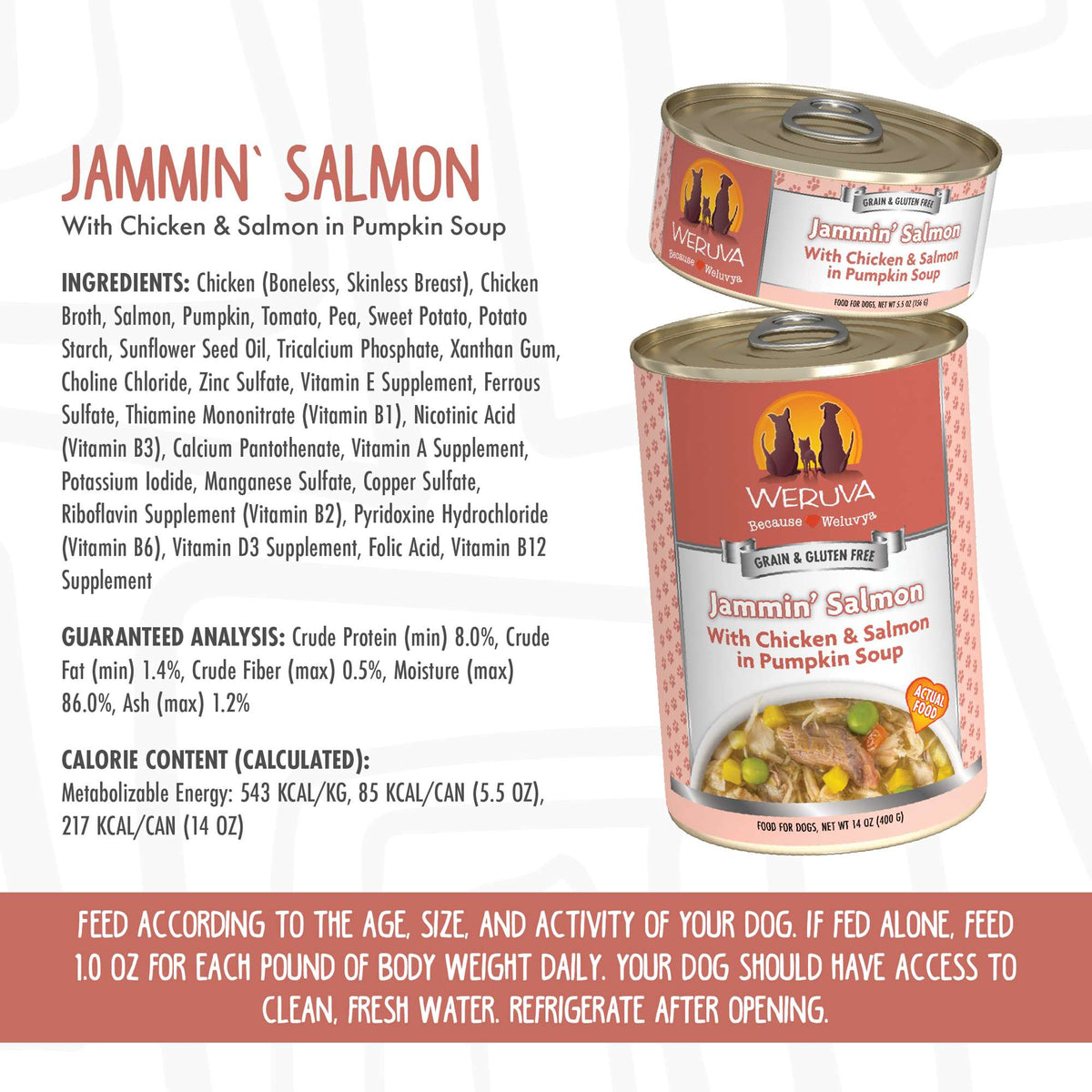 Weruva Jammin&#39; Salmon with Chicken &amp; Salmon in Pumpkin Soup Canned Dog Food