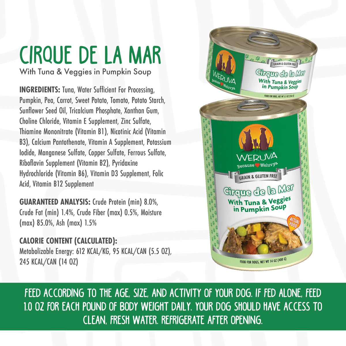 Weruva Cirque de la Mer Tuna &amp; Veggies in Pumpkin Soup Canned Dog Food