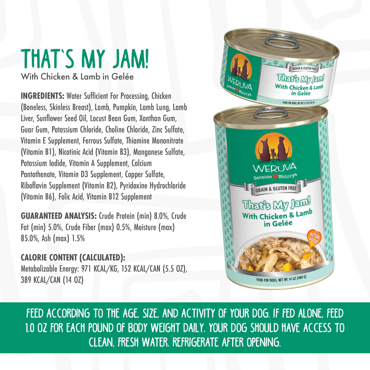 Weruva That&#39;s My Jam! Chicken &amp; Lamb Canned Dog Food