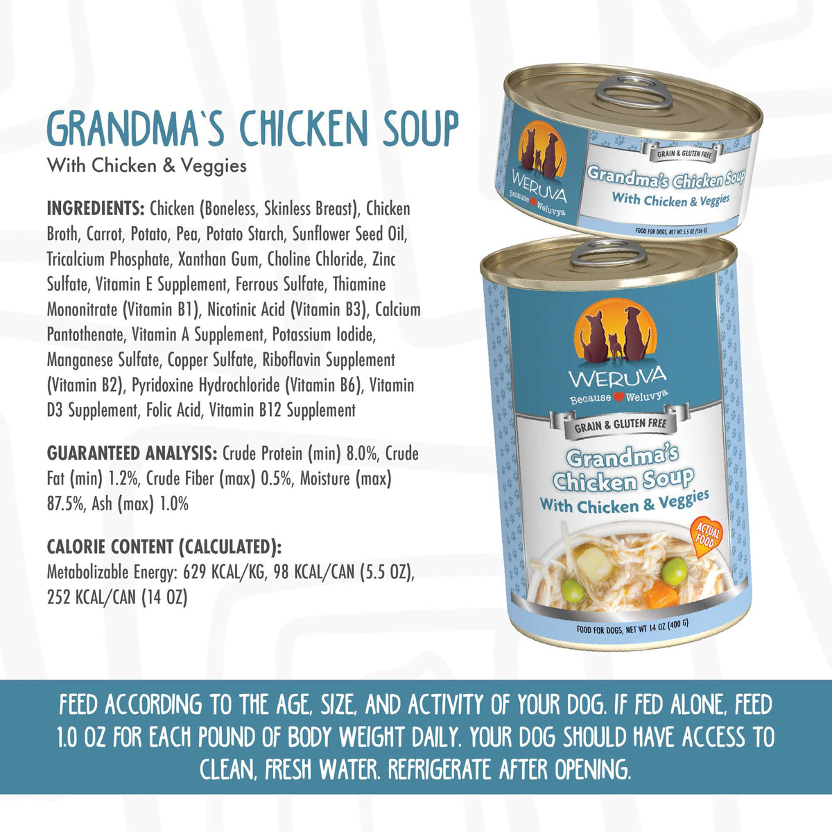 Weruva Grandma&#39;s Chicken Soup with Veggies Canned Dog Food