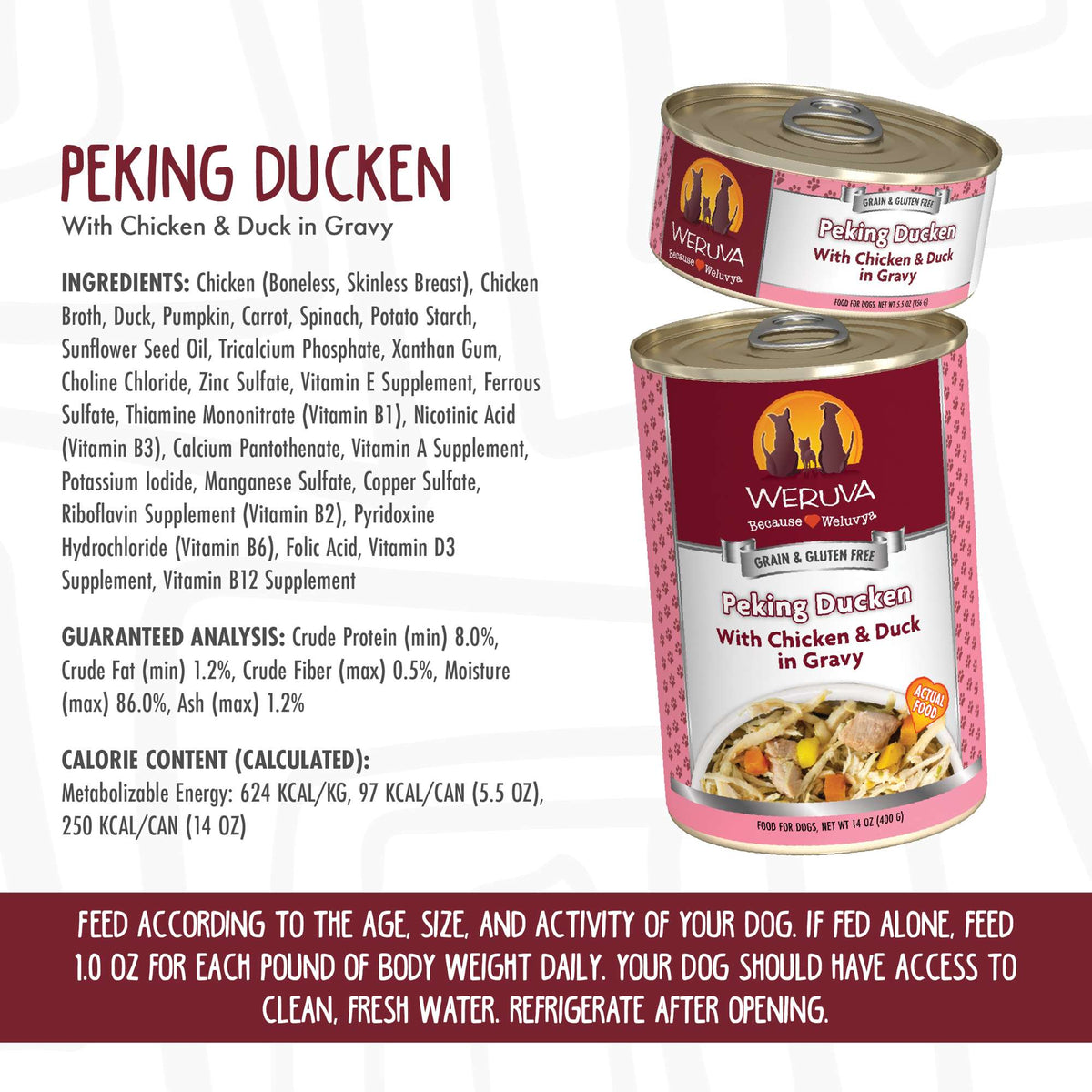 Weruva Peking Ducken with Chicken &amp; Duck Canned Dog Food