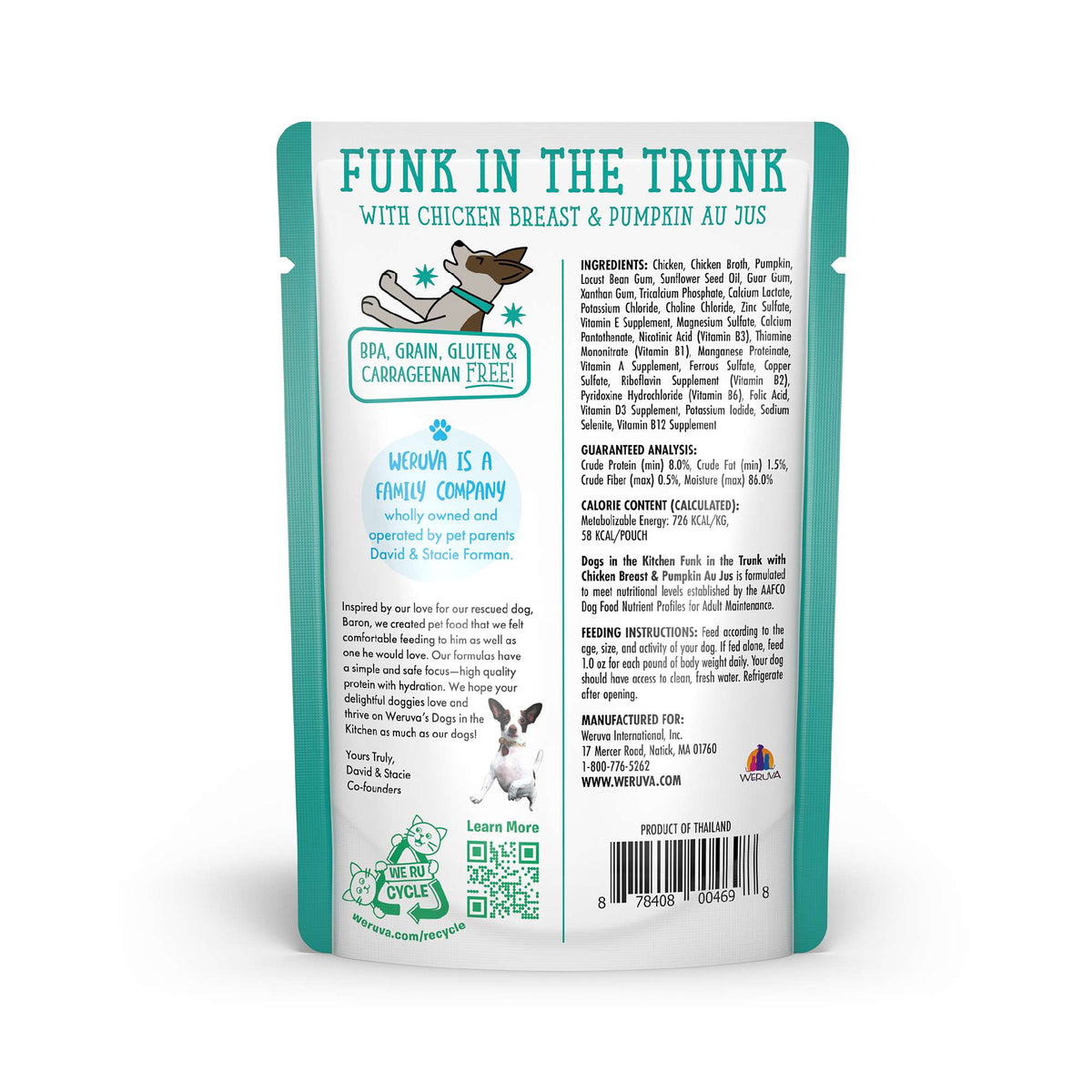 Dogs In The Kitchen Funk In The Trunk Chicken &amp; Pumpkin AU JUS Pouch