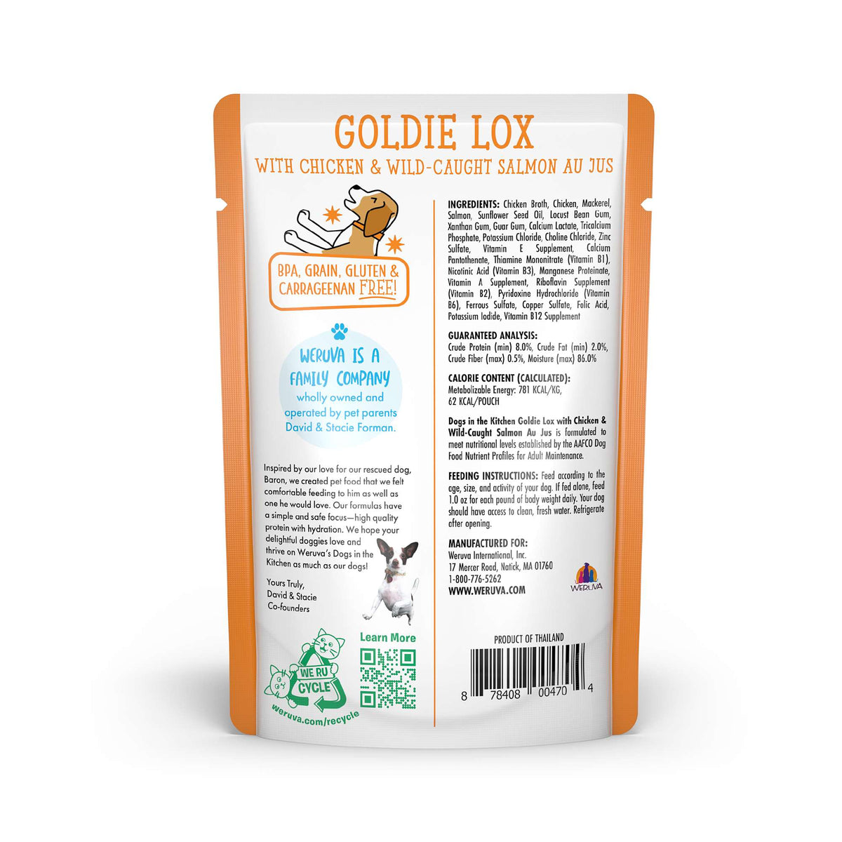 Dogs In The Kitchen Goldie Lox Chicken &amp; Wild Caught Salmon AU JUS Pouch