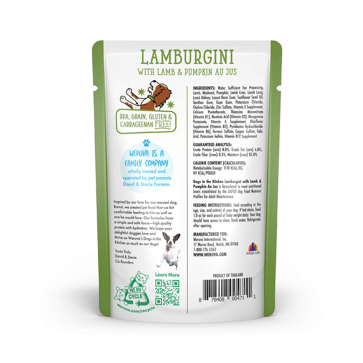 Dogs In The Kitchen Lamburgini Lamb &amp; Mackerel AU JUS Pouch