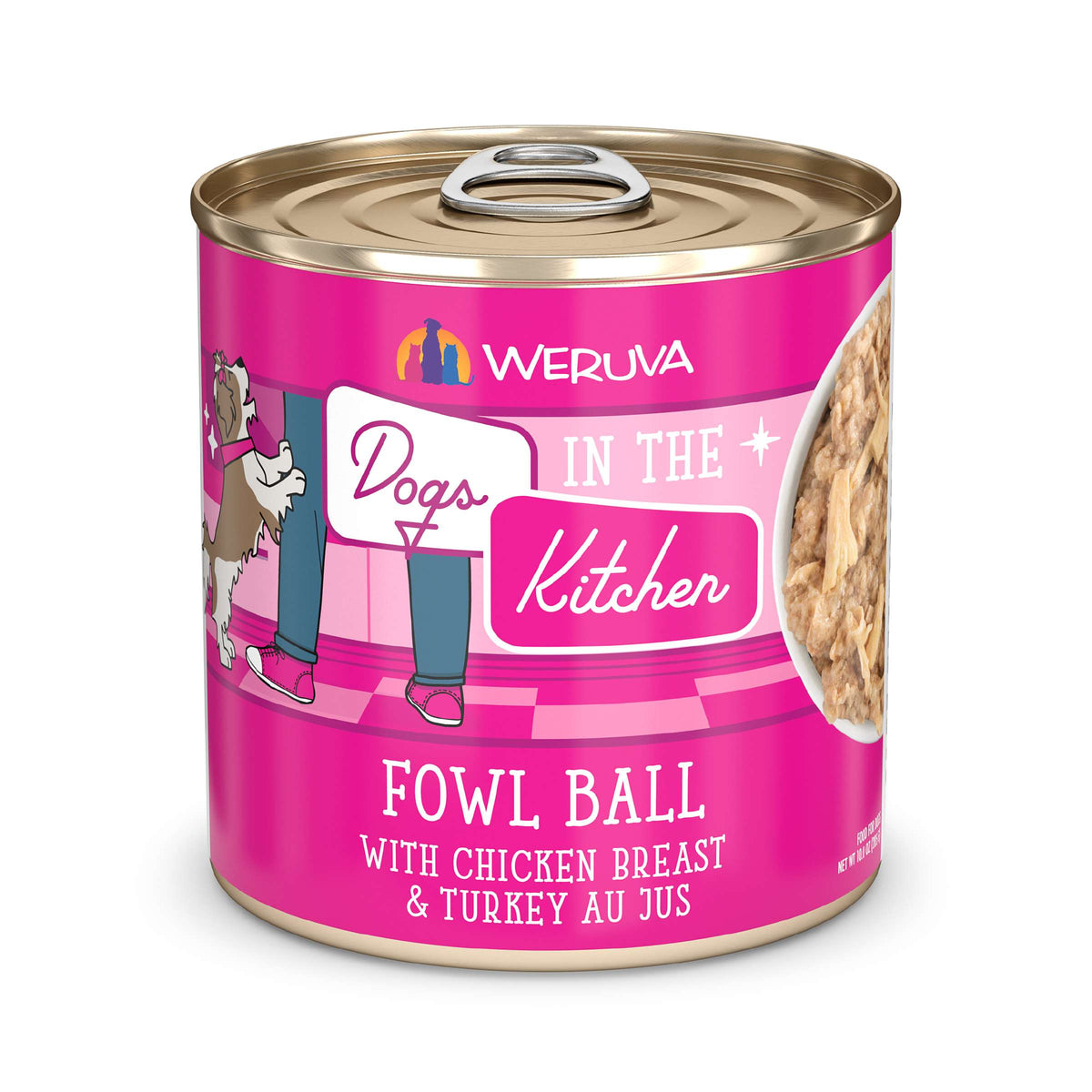 Dogs In The Kitchen Fowl Ball Chicken &amp; Turkey AU JUS Canned Food