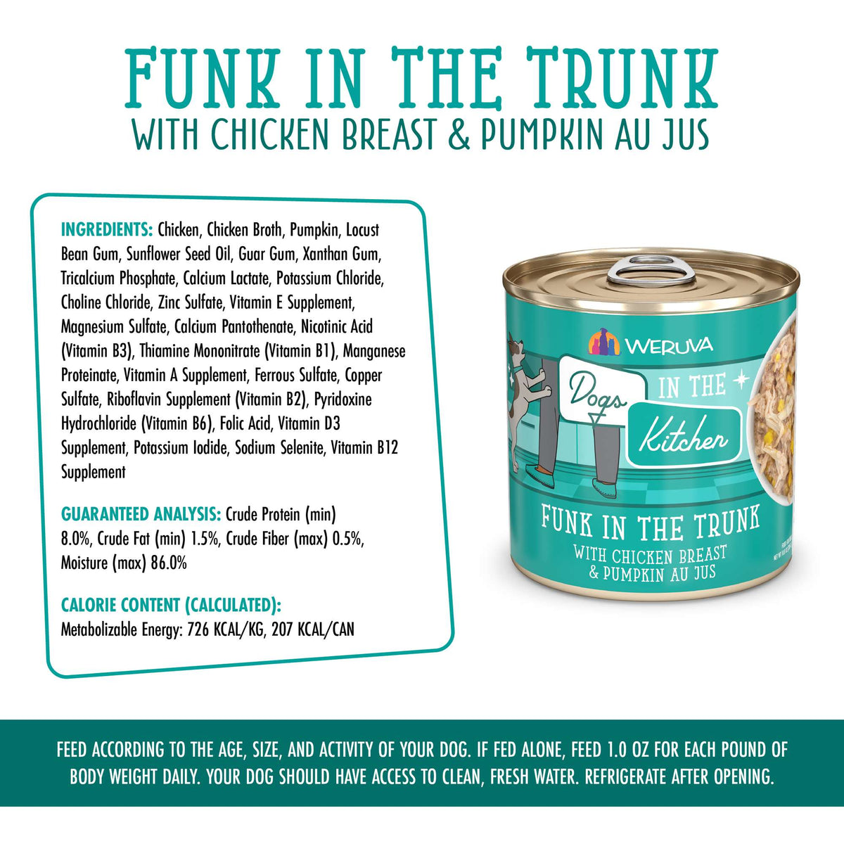 Dogs In The Kitchen Funk In The Trunk Chicken &amp; Pumpkin AU JUS Canned Food