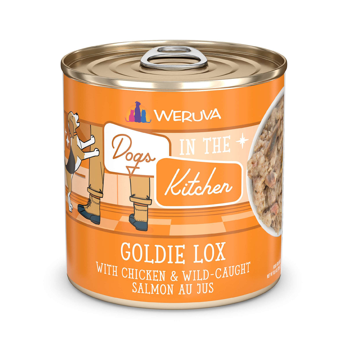 Dogs In The Kitchen Goldie Lox Chicken &amp; Wild Caught Salmon AU JUS Canned Food