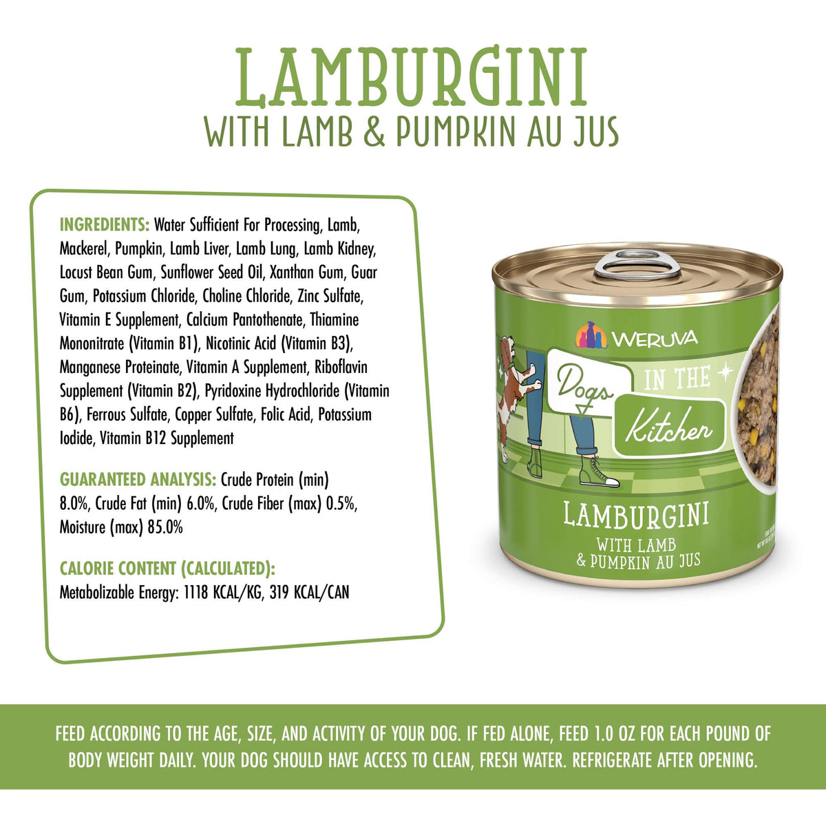 Dogs In The Kitchen Lamburgini Lamb &amp; Pumpkin AU JUS Canned Food