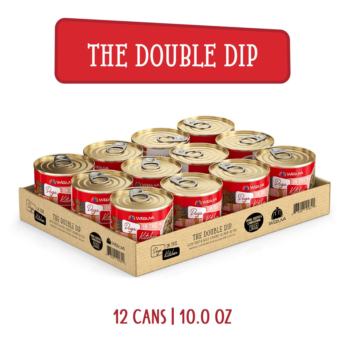 Dogs In The Kitchen The Double Dip Beef &amp; Wild Caught Salmon AU JUS Canned Food