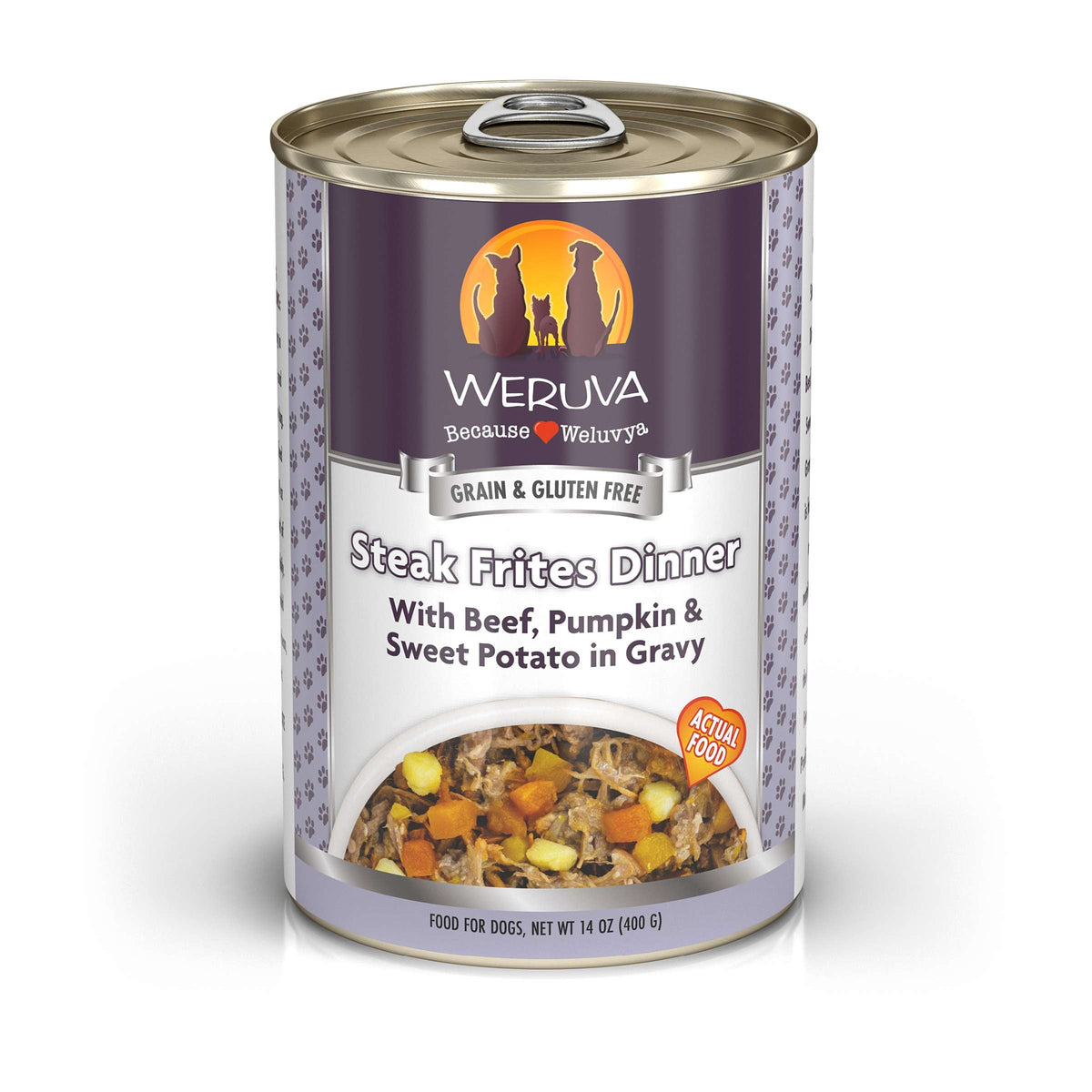 Weruva Steak Frites Dinner with Beef, Pumpkin &amp; Sweet Potato Canned Dog Food