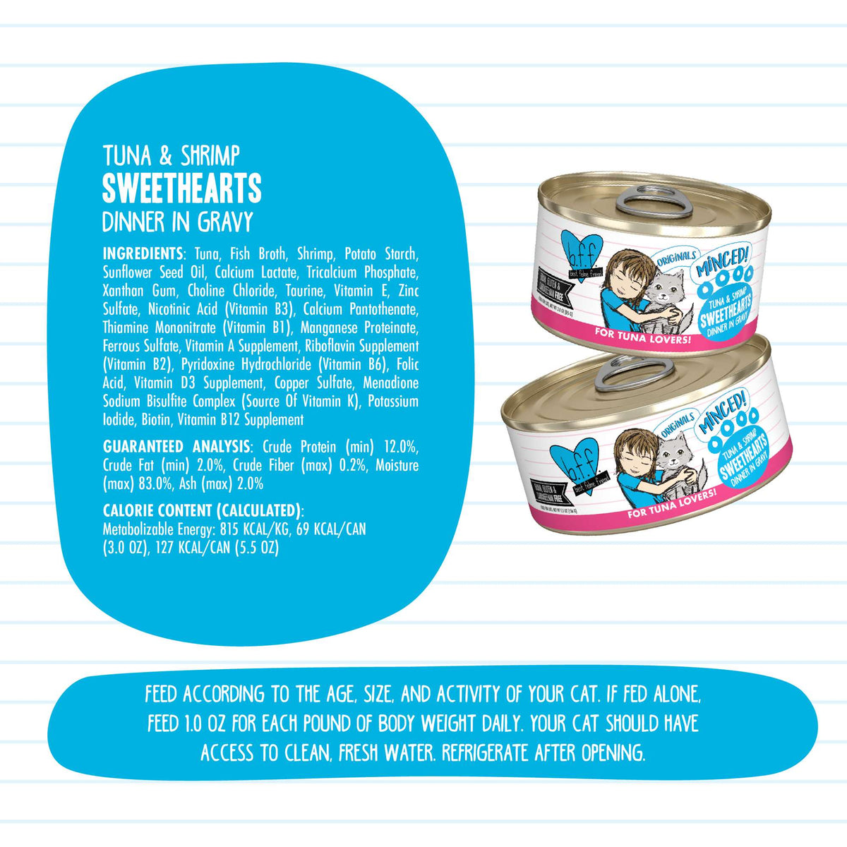 BFF Minced! Sweethearts Tuna &amp; Shrimp Canned Cat Food