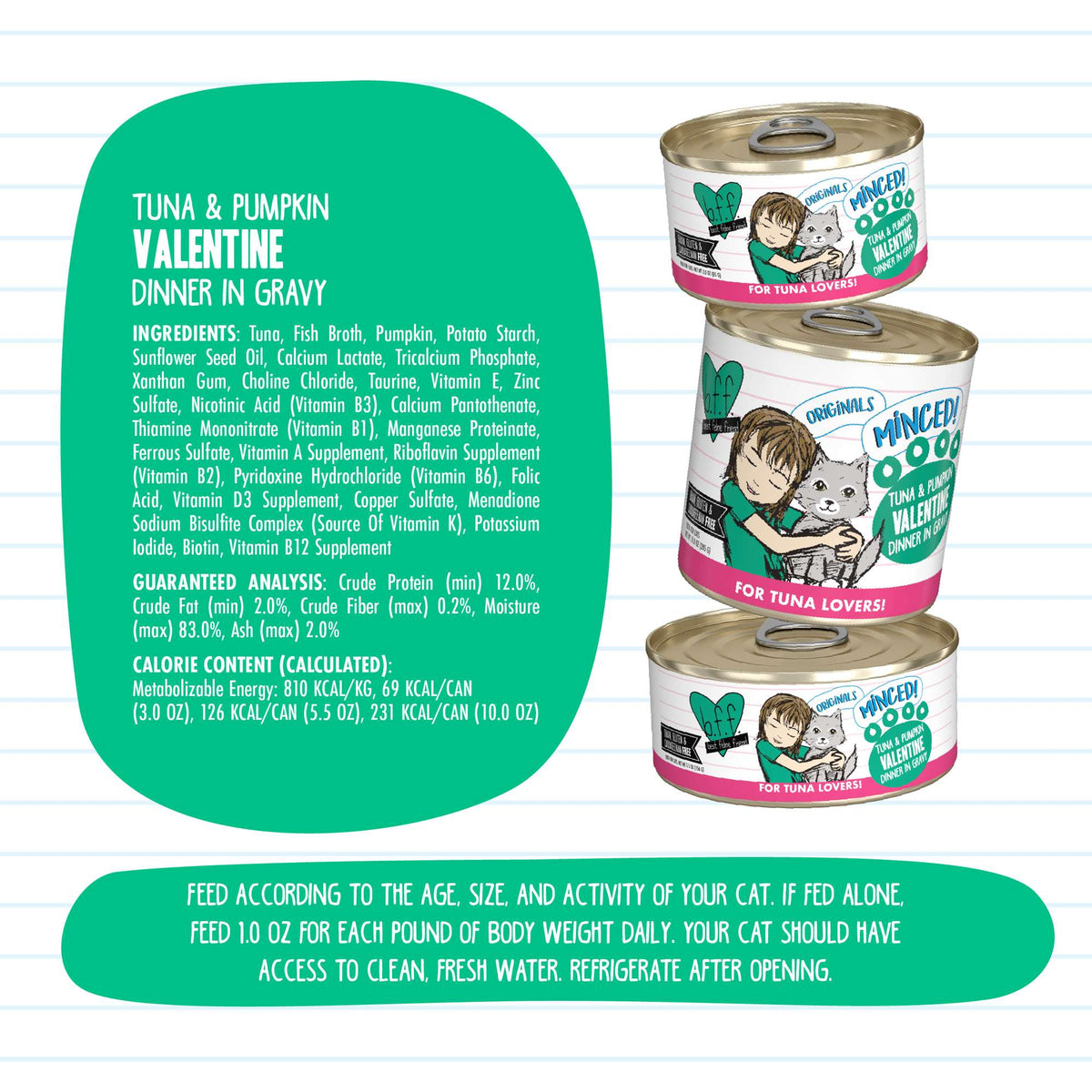 BFF Minced! Valentine Tuna &amp; Pumpkin Canned Cat Food
