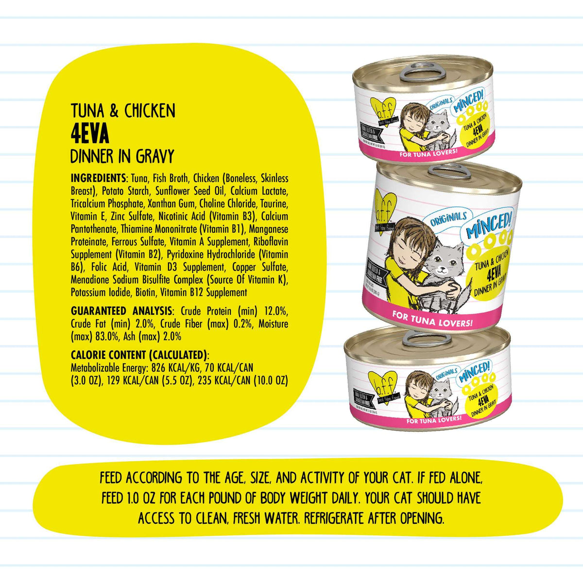 BFF Minced! 4Eva Tuna &amp; Chicken Canned Cat Food