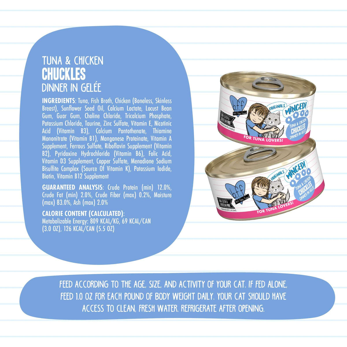 BFF Minced! Chuckles Tuna &amp; Chicken Canned Cat Food