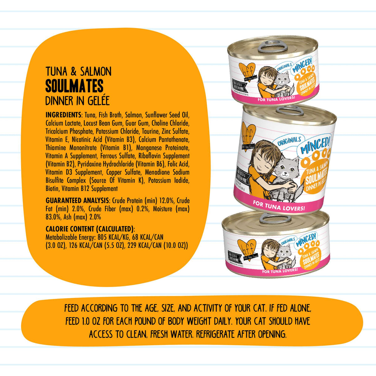 BFF Minced! Soulmates Tuna &amp; Salmon Canned Cat Food