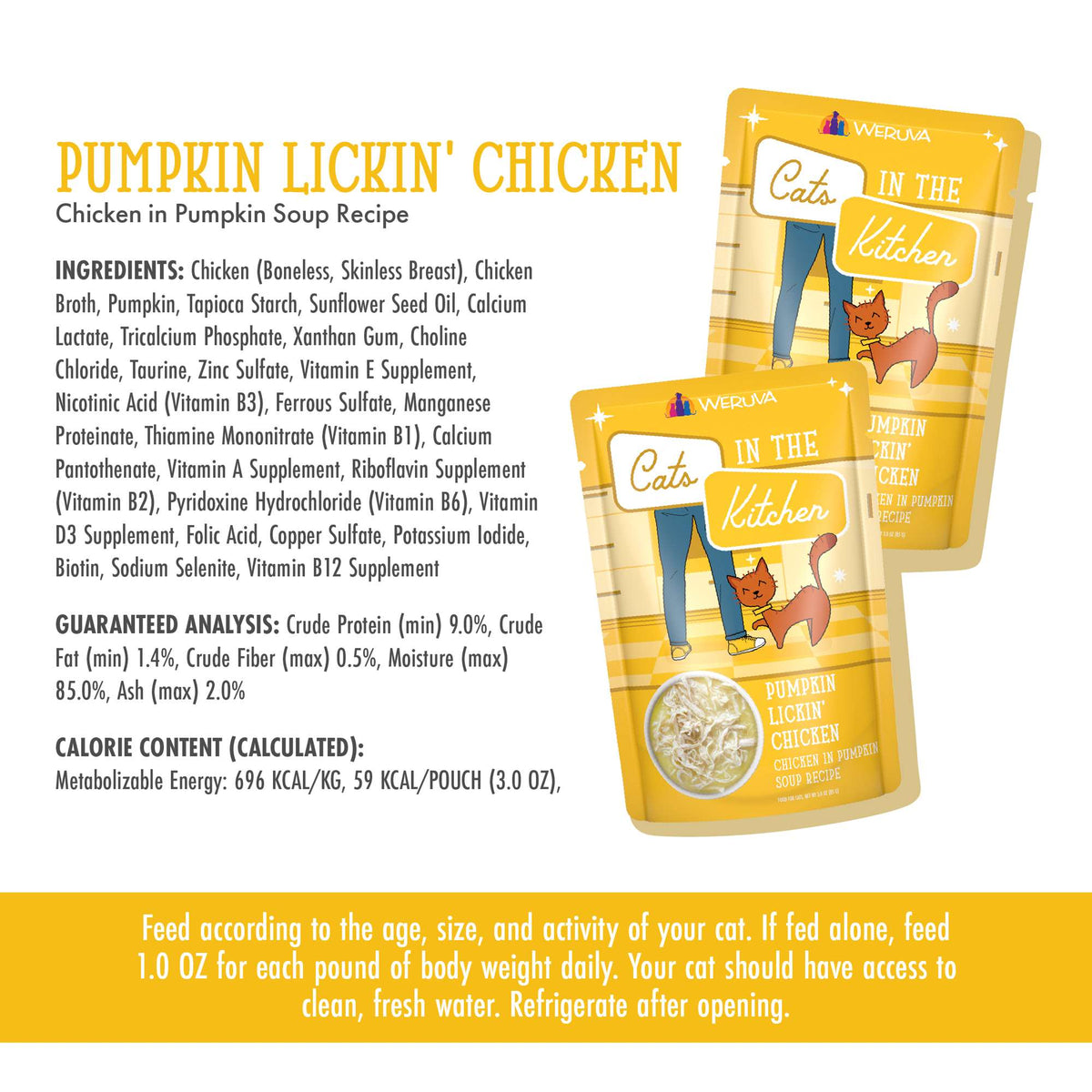 Cats In the Kitchen Pumpkin Lickin&#39; Chicken Pouch