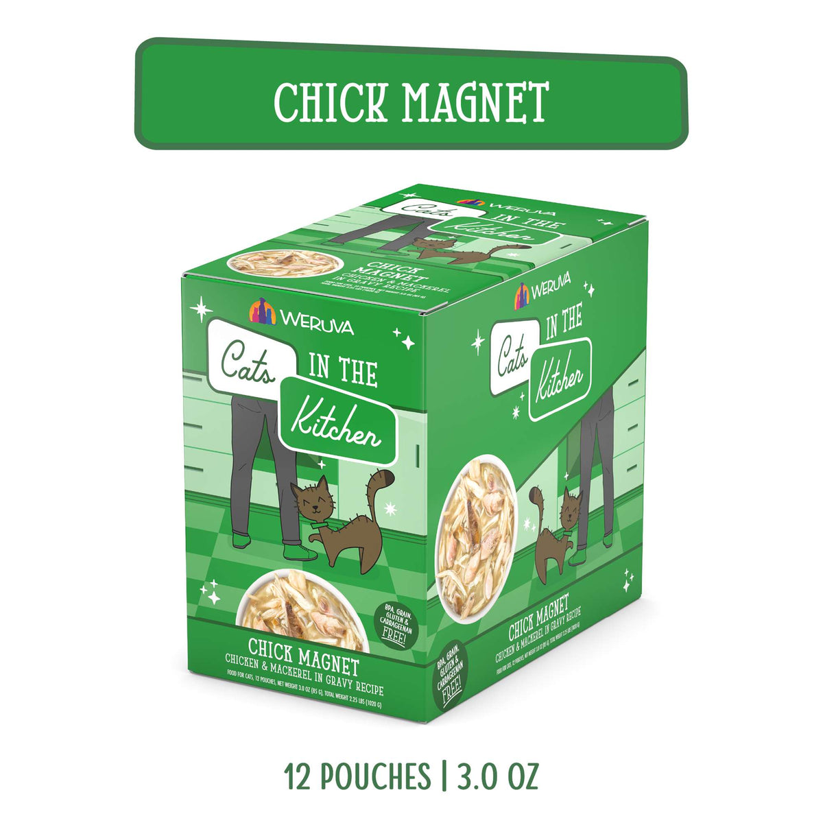 Cats In the Kitchen Chick Magnet Chicken &amp; Mackerel Pouch
