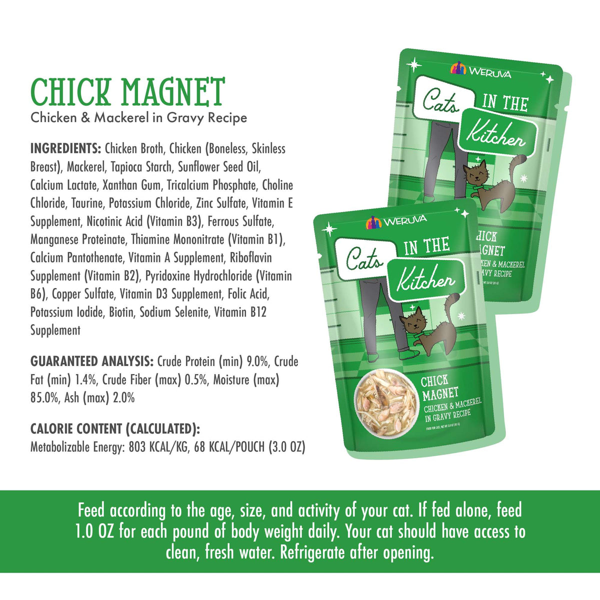 Cats In the Kitchen Chick Magnet Chicken &amp; Mackerel Pouch