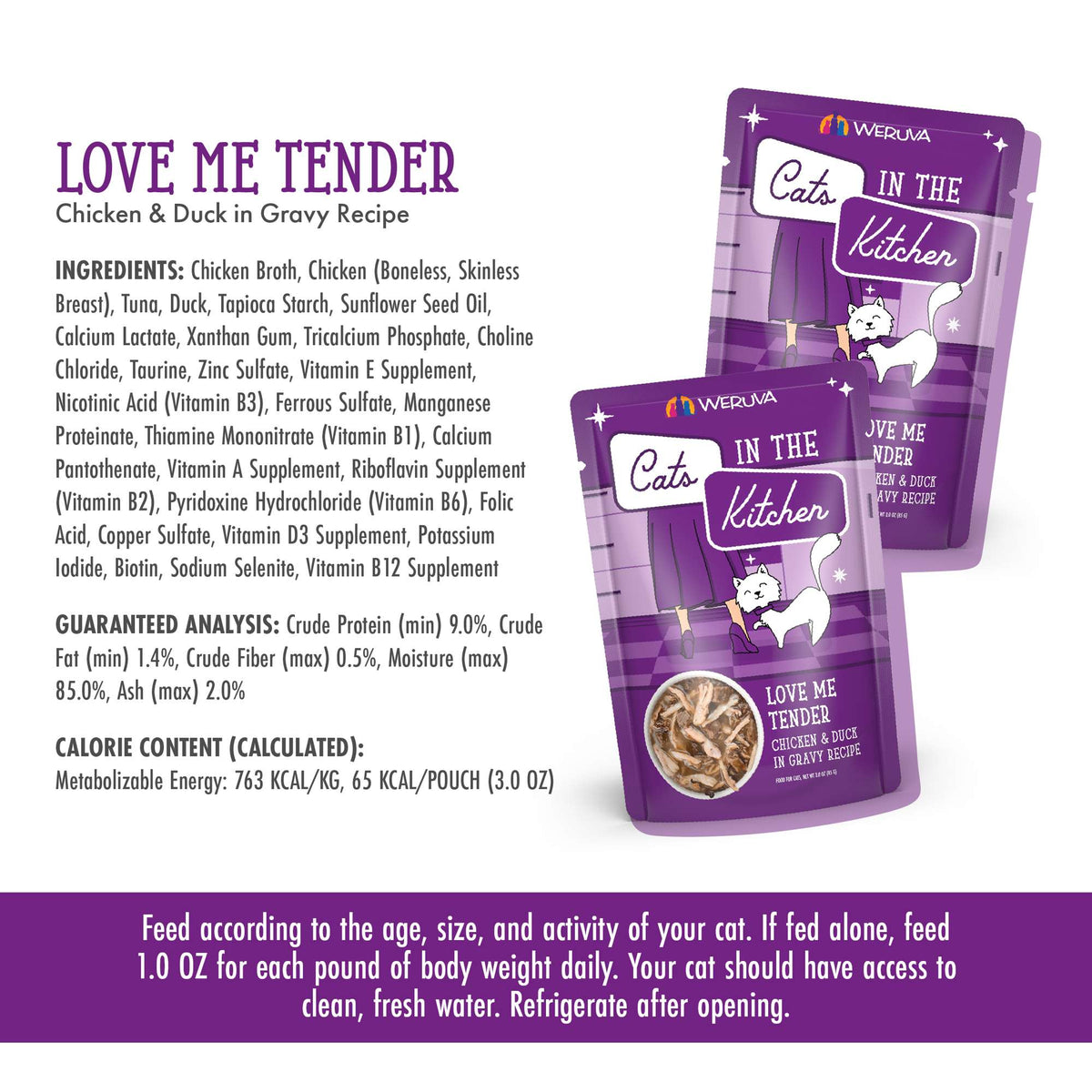 Cats In the Kitchen Love Me Tender Chicken &amp; Duck Pouch