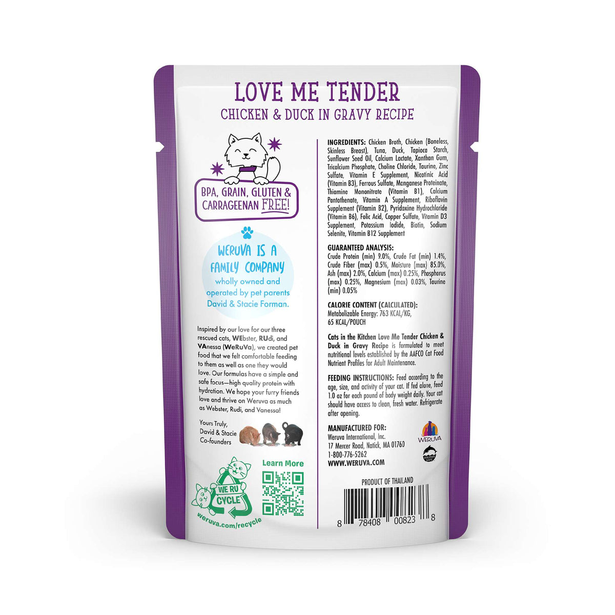 Cats In the Kitchen Love Me Tender Chicken &amp; Duck Pouch