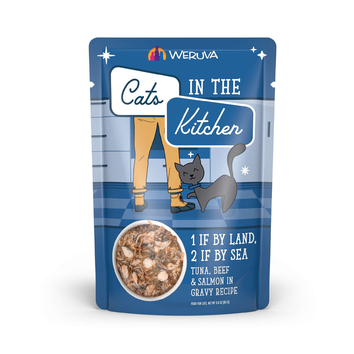 Cats In the Kitchen 1 If By Land 2 If By Sea Tuna Beef &amp; Salmon Pouch