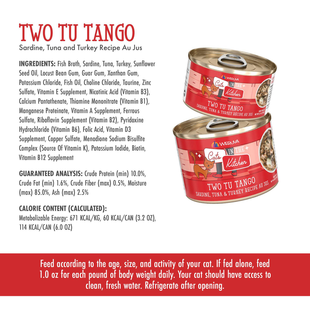Cats In the Kitchen Two Tu Tango Sardine Tuna &amp; Turkey Canned Food