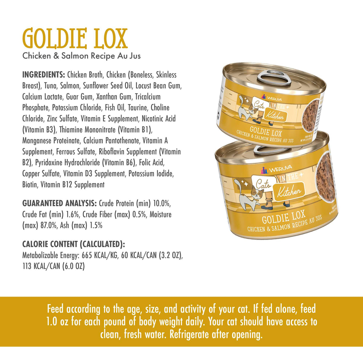 Cats In the Kitchen Goldie Lox Chicken &amp; Salmon Canned Food