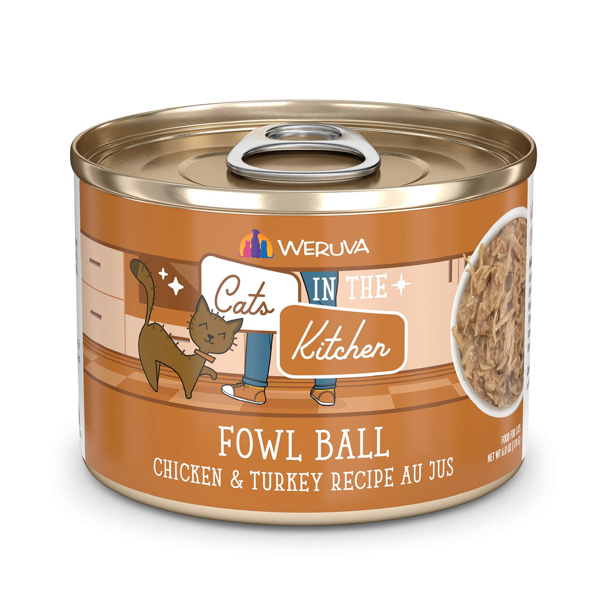 Cats In the Kitchen Fowl Ball Chicken &amp; Turkey Canned Food