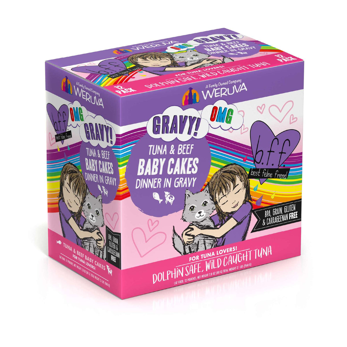 BFF OMG Gravy! Baby Cakes Tuna &amp; Beef Cat Food Pouch