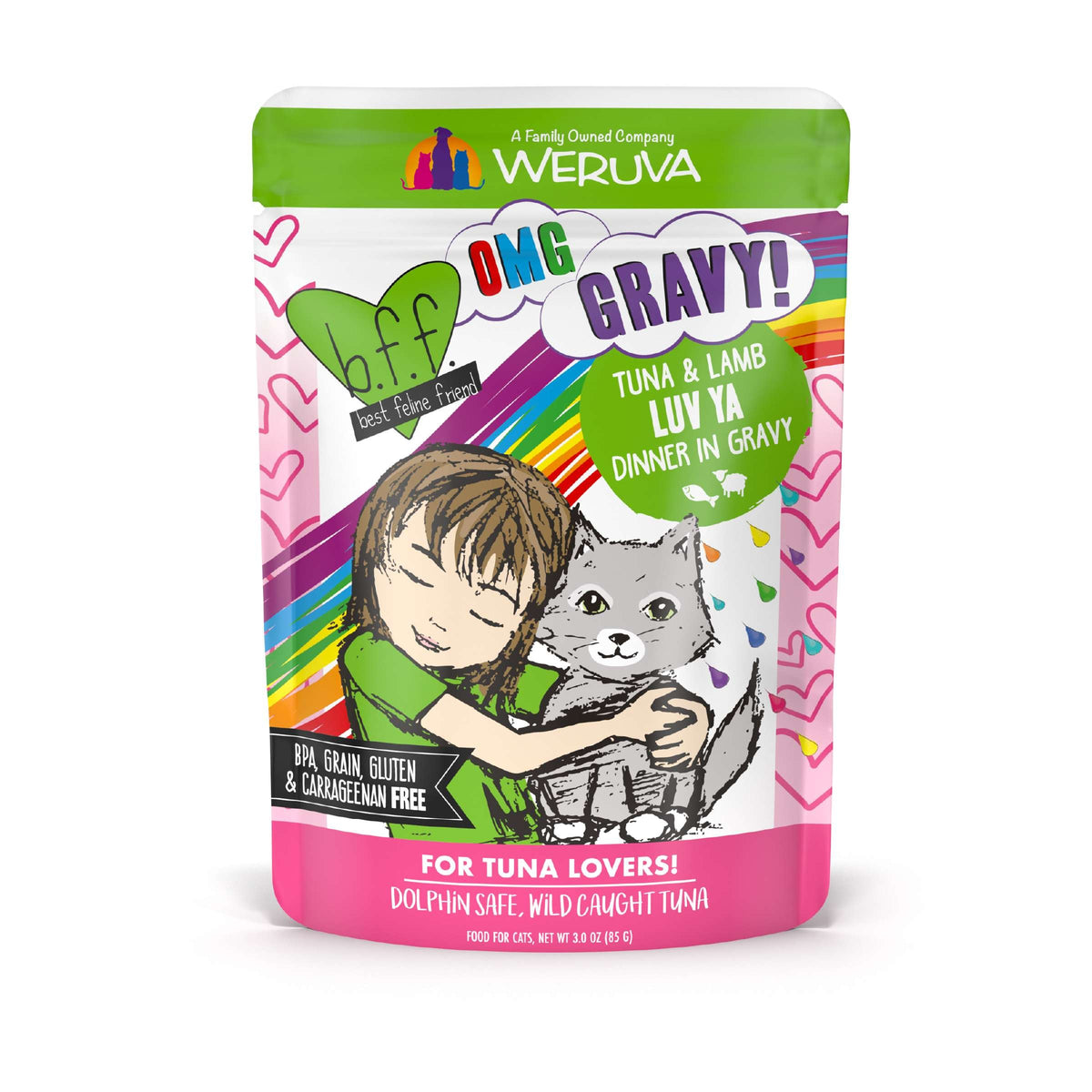 BFF OMG Gravy! Luv Ya Tuna &amp; Lamb Cat Food Pouch