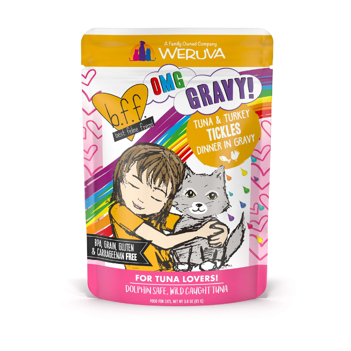 BFF OMG Gravy! Tickles Tuna &amp; Turkey Cat Food Pouch
