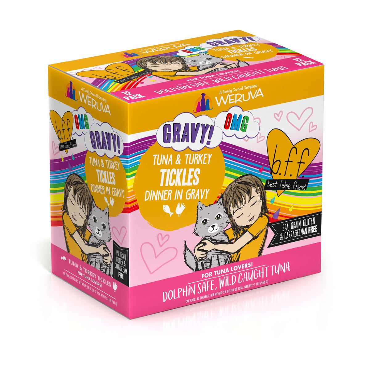 BFF OMG Gravy! Tickles Tuna &amp; Turkey Cat Food Pouch