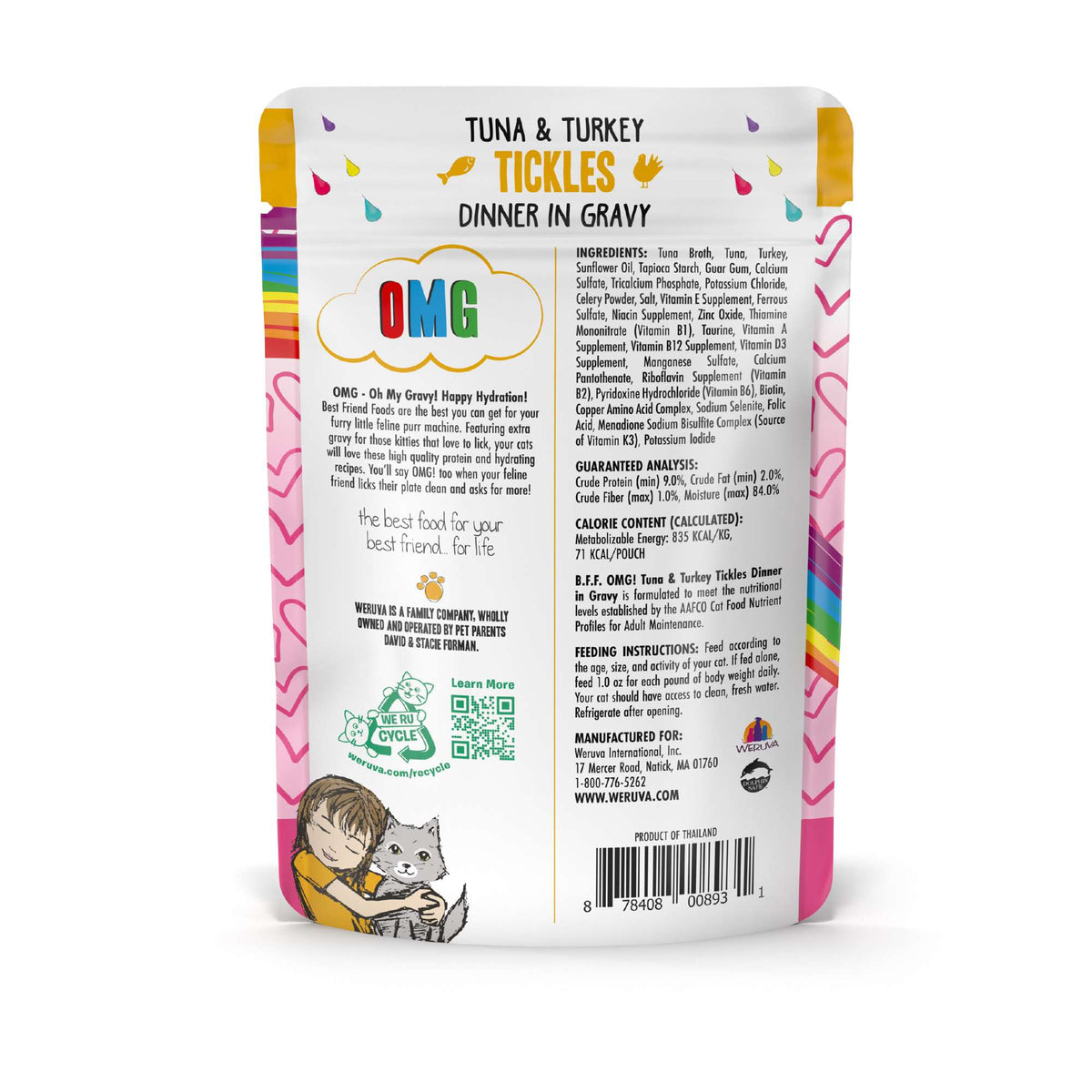BFF OMG Gravy! Tickles Tuna &amp; Turkey Cat Food Pouch